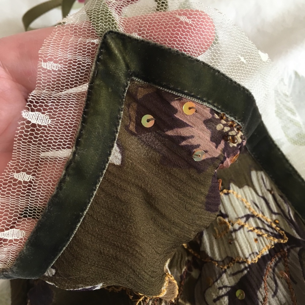 Floral Brown Camisole Top - Picture 2 of 5
